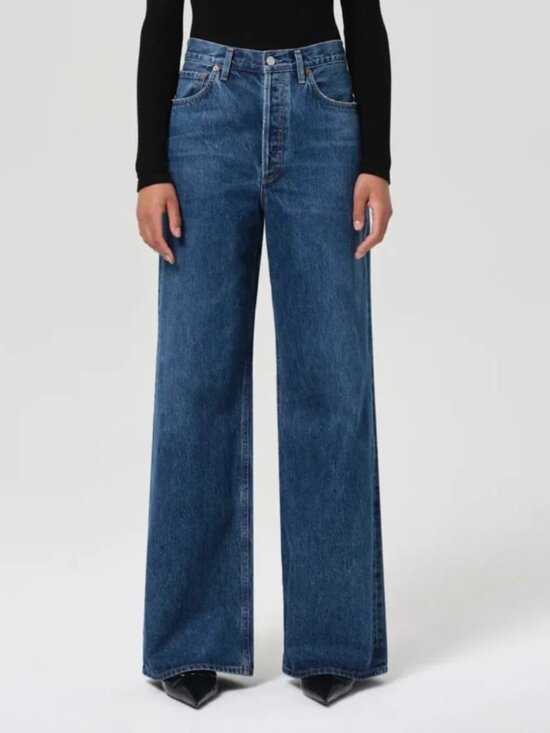 Agolde Denim - AGOLDE Jeans Dark Wash Denim Wide Leg Dame size 29
